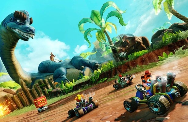 Crash Team Racing: Nitro-Fueled – Darmowa trasa z dinozaurami to nie miejsce dla osesków! [WIDEO]