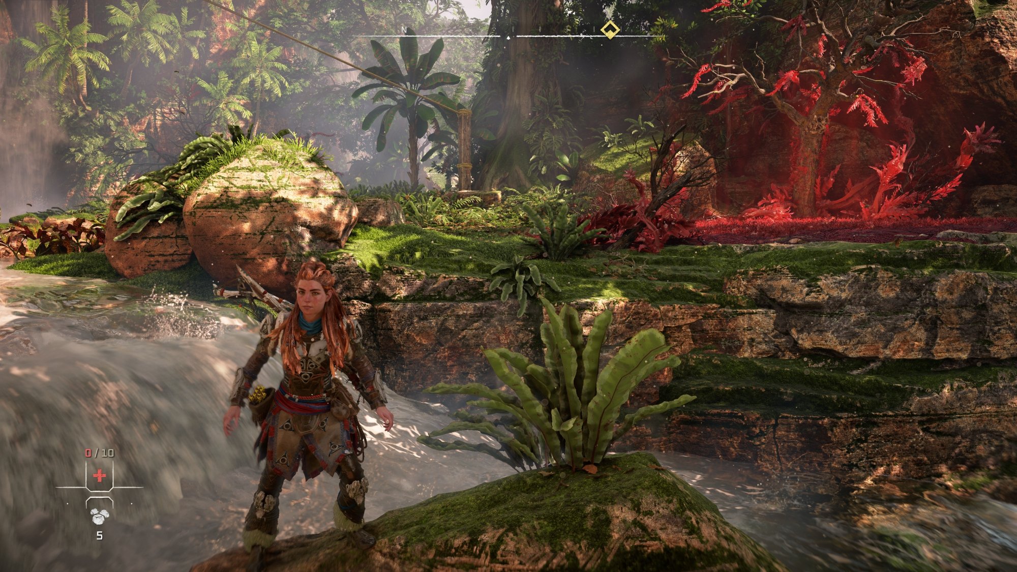 Horizon Forbidden West, bardzo wysokie detale, DLSS włączony